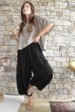 Tasha Cushion Cotton Driftwood Bloom Pant Black